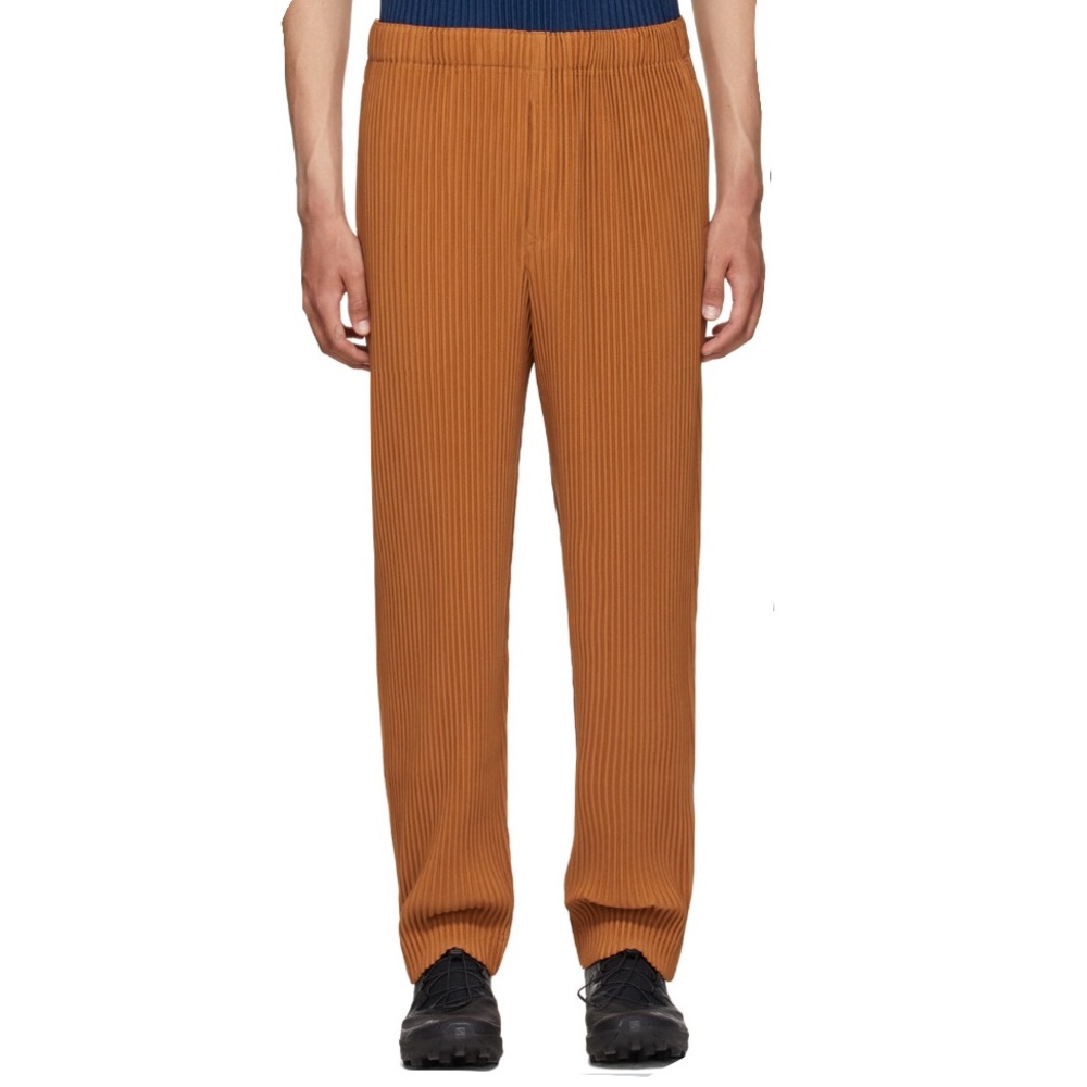 Homme Plisse Issey Miyake Orange Pleat Pants